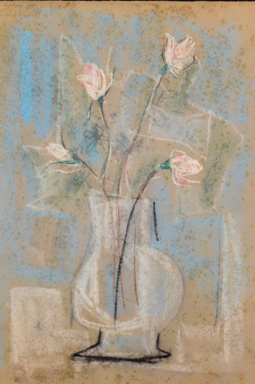 16. fiori anni 60 pastello su carta cm 50x70
