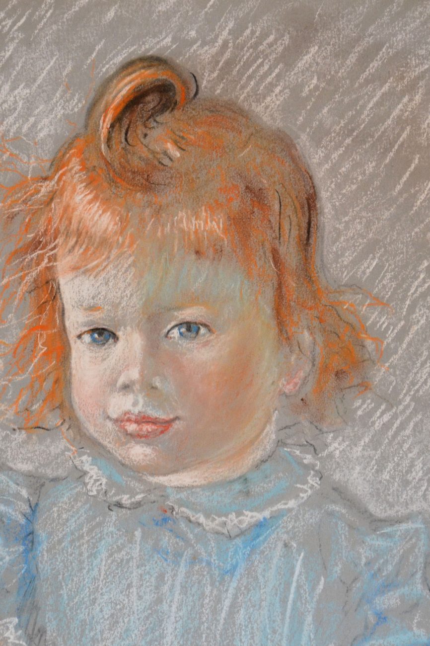 18. Ritratto di bambina anni 60 pastello su carta