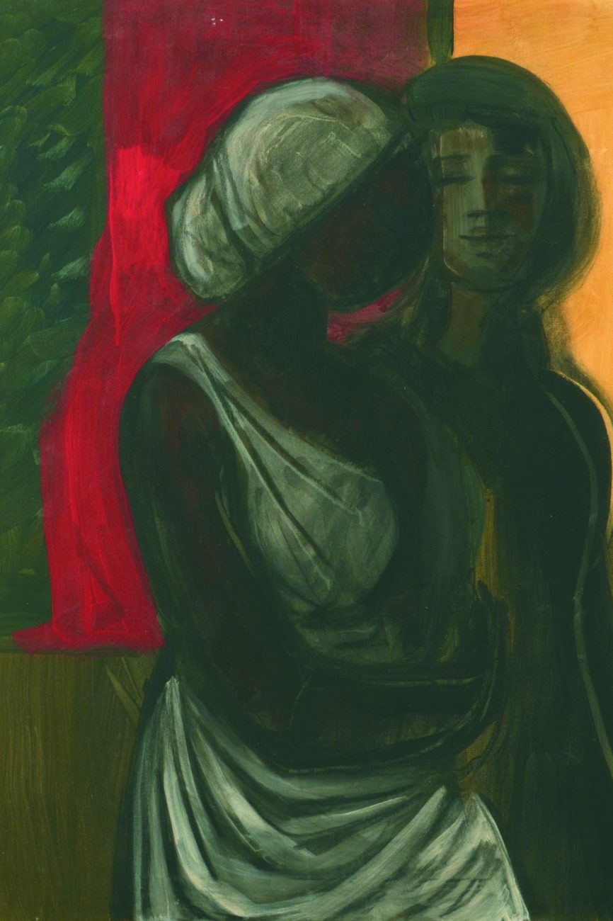 7 Due somale 1980 ca olio su tela cm 80 x 60